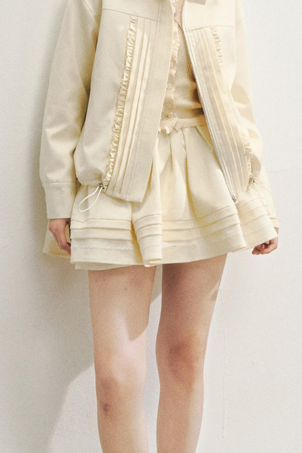 Autumn Pleat A-Line Skirt
