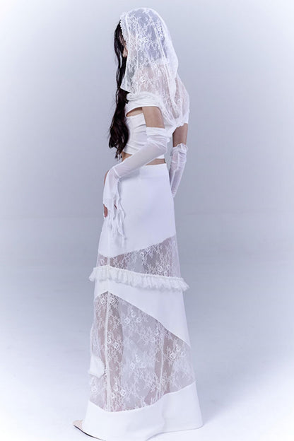 Ethereal White Lace Dream Hoodie