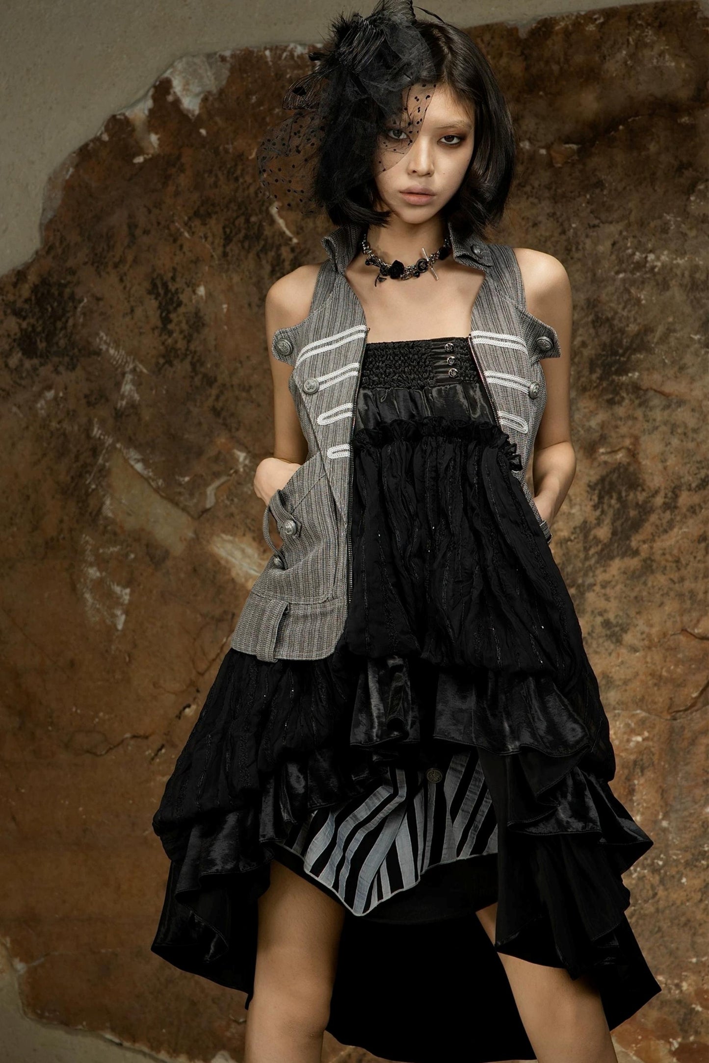 Sleeveless Gothic Halter Top