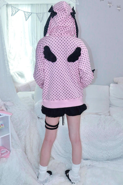 Velvet Polka Dot Sweatshirt