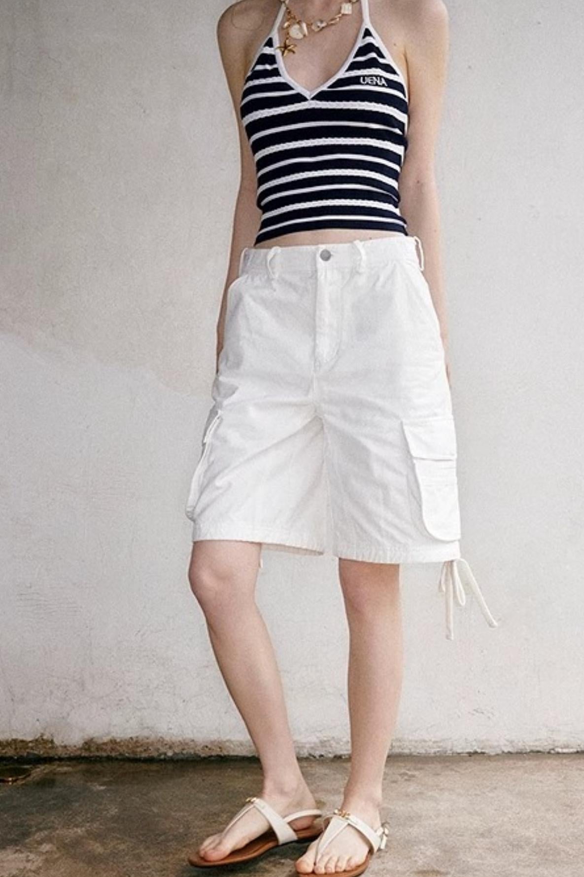 Uena Striped Suspender Set