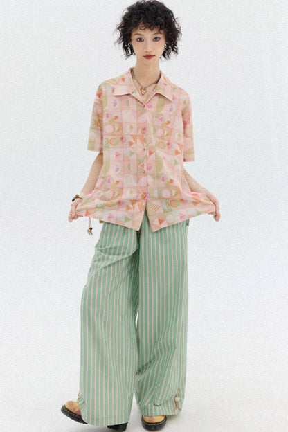 Summer Geometric Blouse