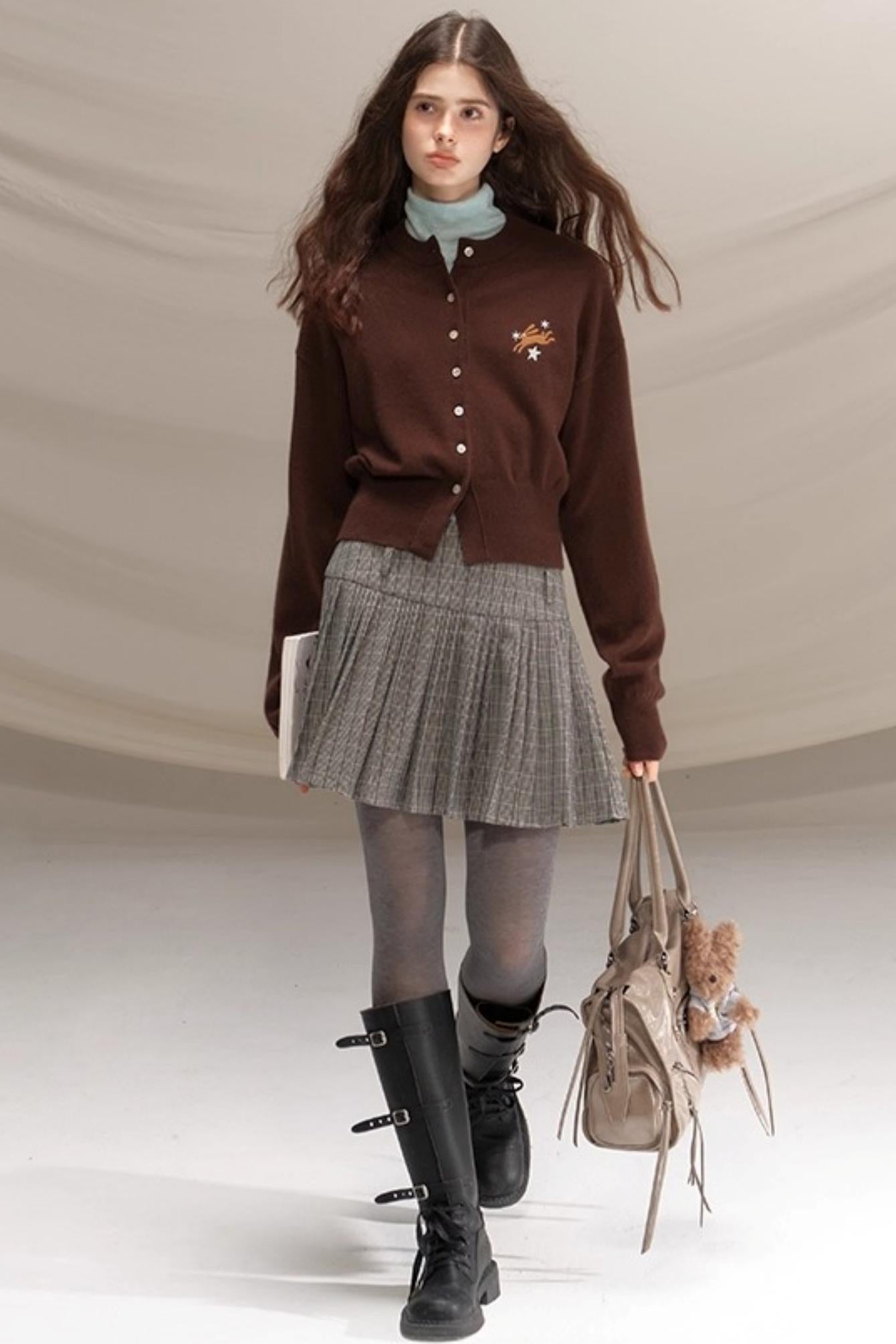 Gray Beaded Academy Jacket Set-Up