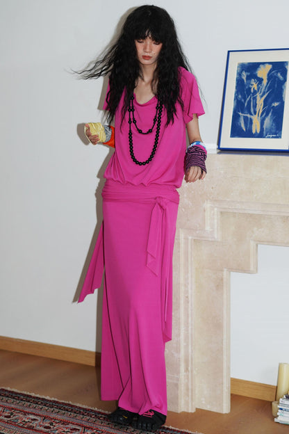 Swing Collar Maxi Dress