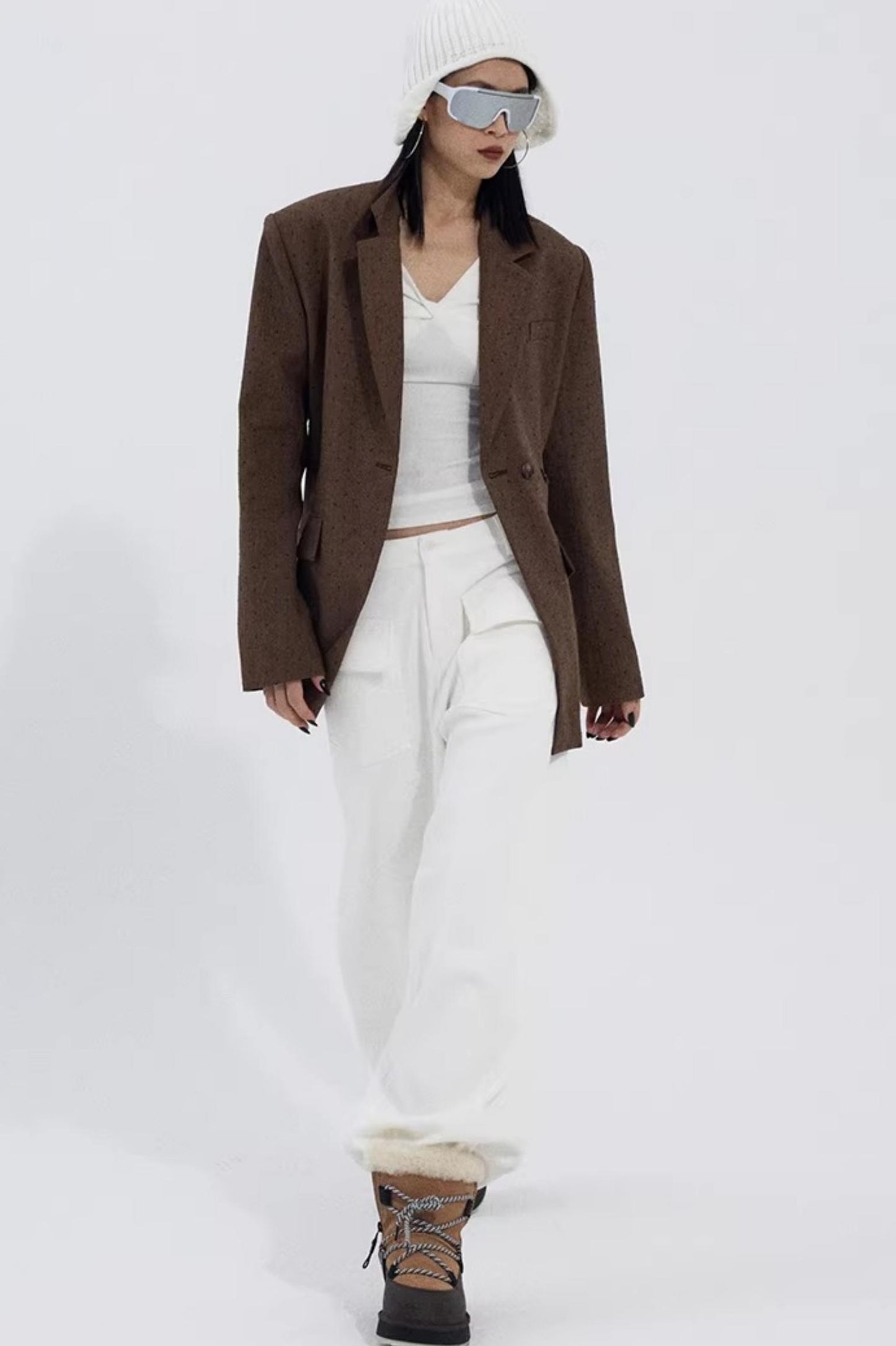 Brown Red Polka Dot Jacket