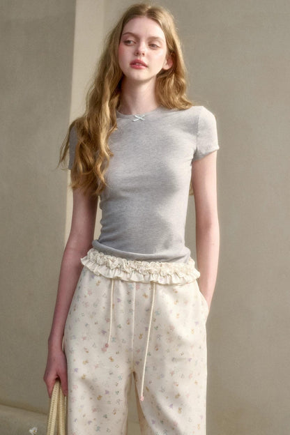 Comfortable Knit Lace Top