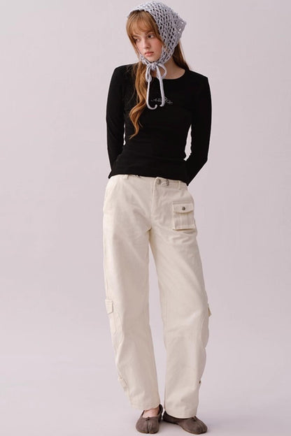 Rosa Retro Cotton Cargo Pants