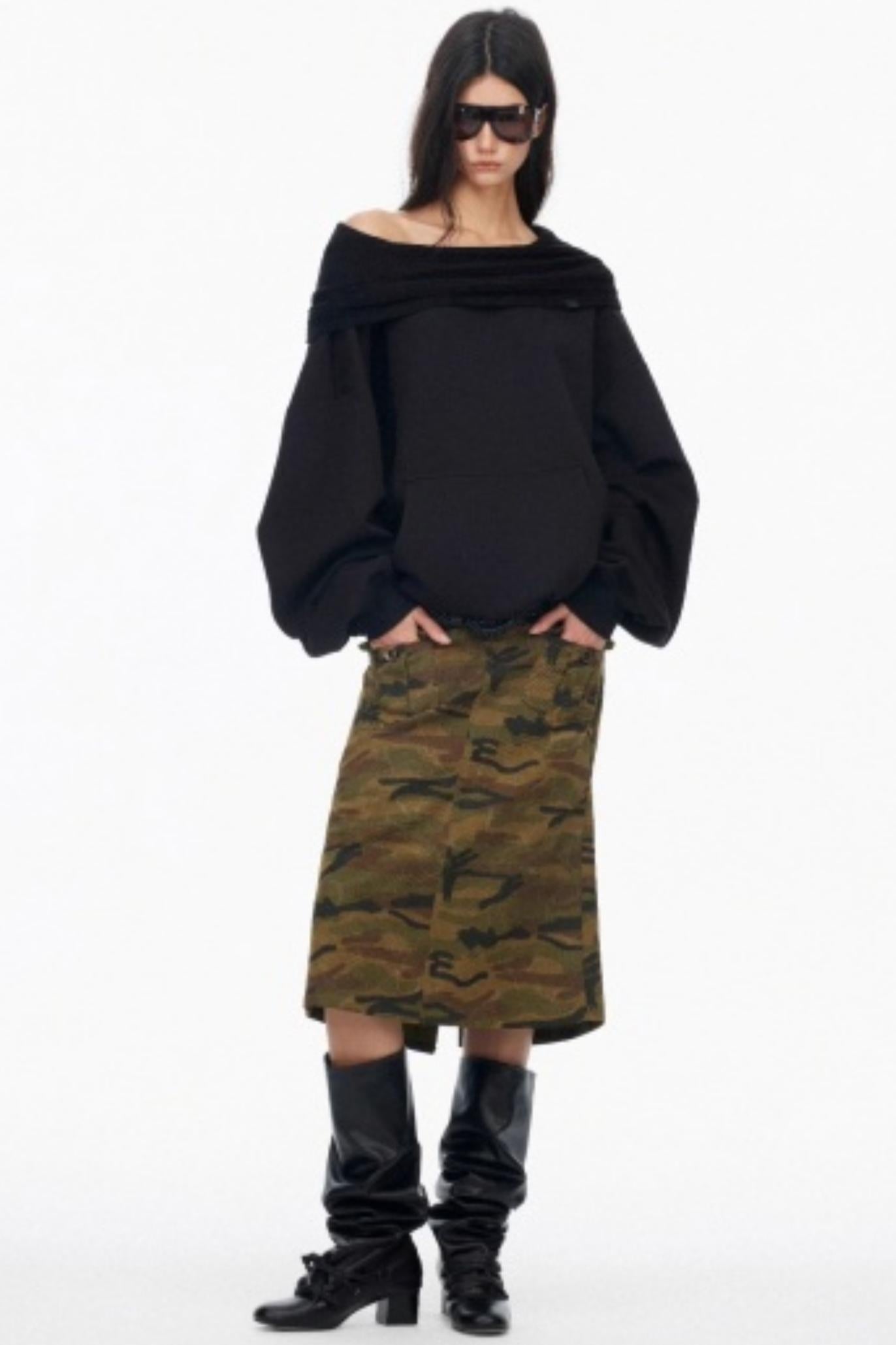 Vintage Camouflage Mermaid Skirt