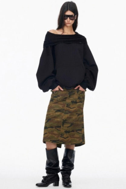 Vintage Camouflage Mermaid Skirt