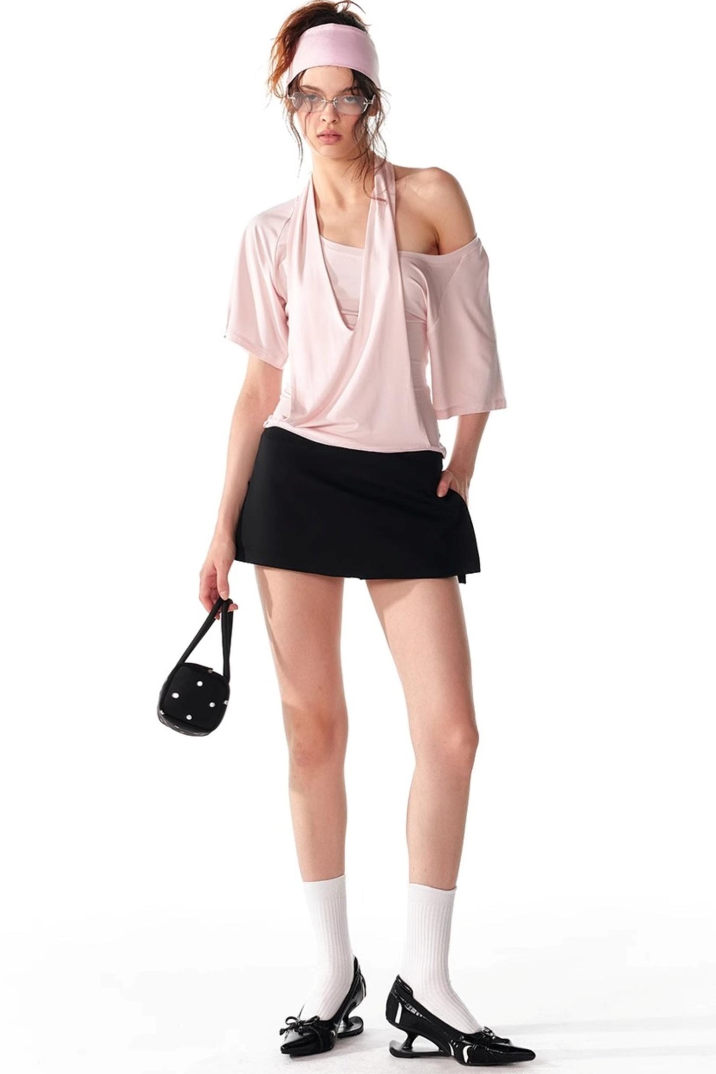 Soft Skin-Friendly Halterneck Stretch T-Shirt