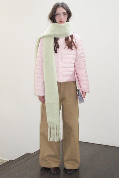 Sandstone Silhouette Velvet Denim Pants