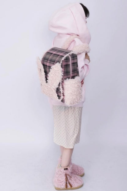 Furry Rabbit Ear Backpack