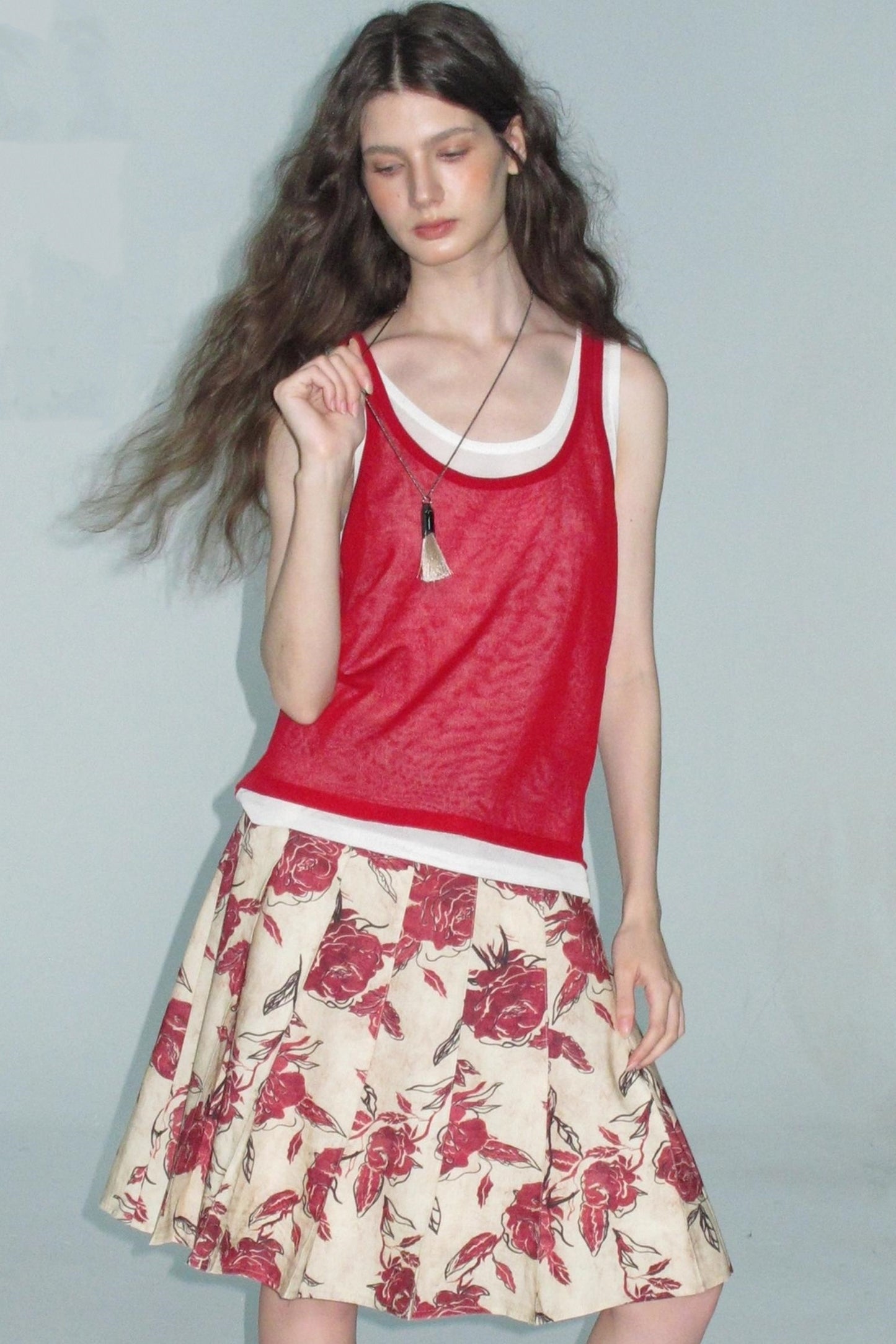 Tri-Color Linen Vest