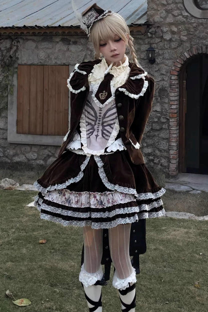 Retro Velvet Lace Blazer