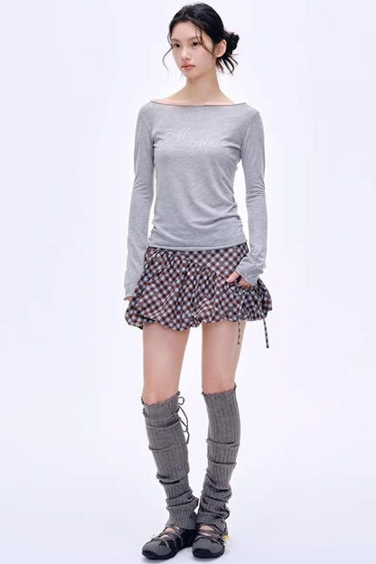 Distressed Letter Print Sweater