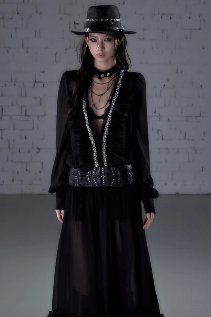 Modernes Palast-Chiffonkleid