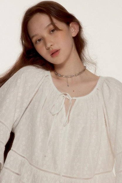 Noisy Flowers Embroidered Shirt Shorts Set-Up