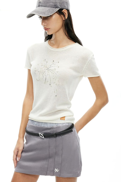 Fireworks Beaded Knit Tee