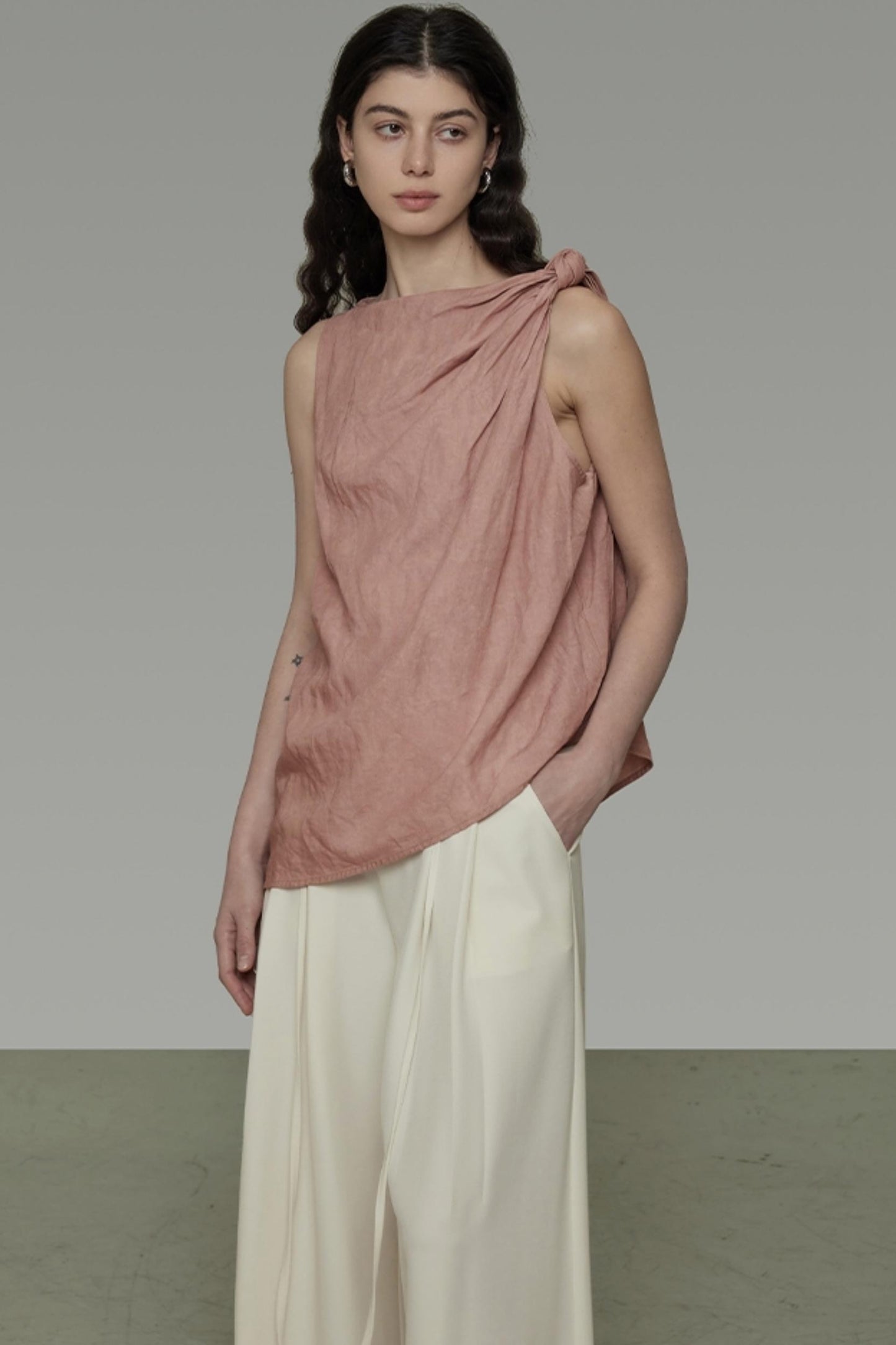 Twisted Pink Sleeveless Camisole