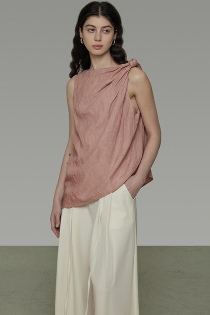 Twisted Pink Sleeveless Camisole