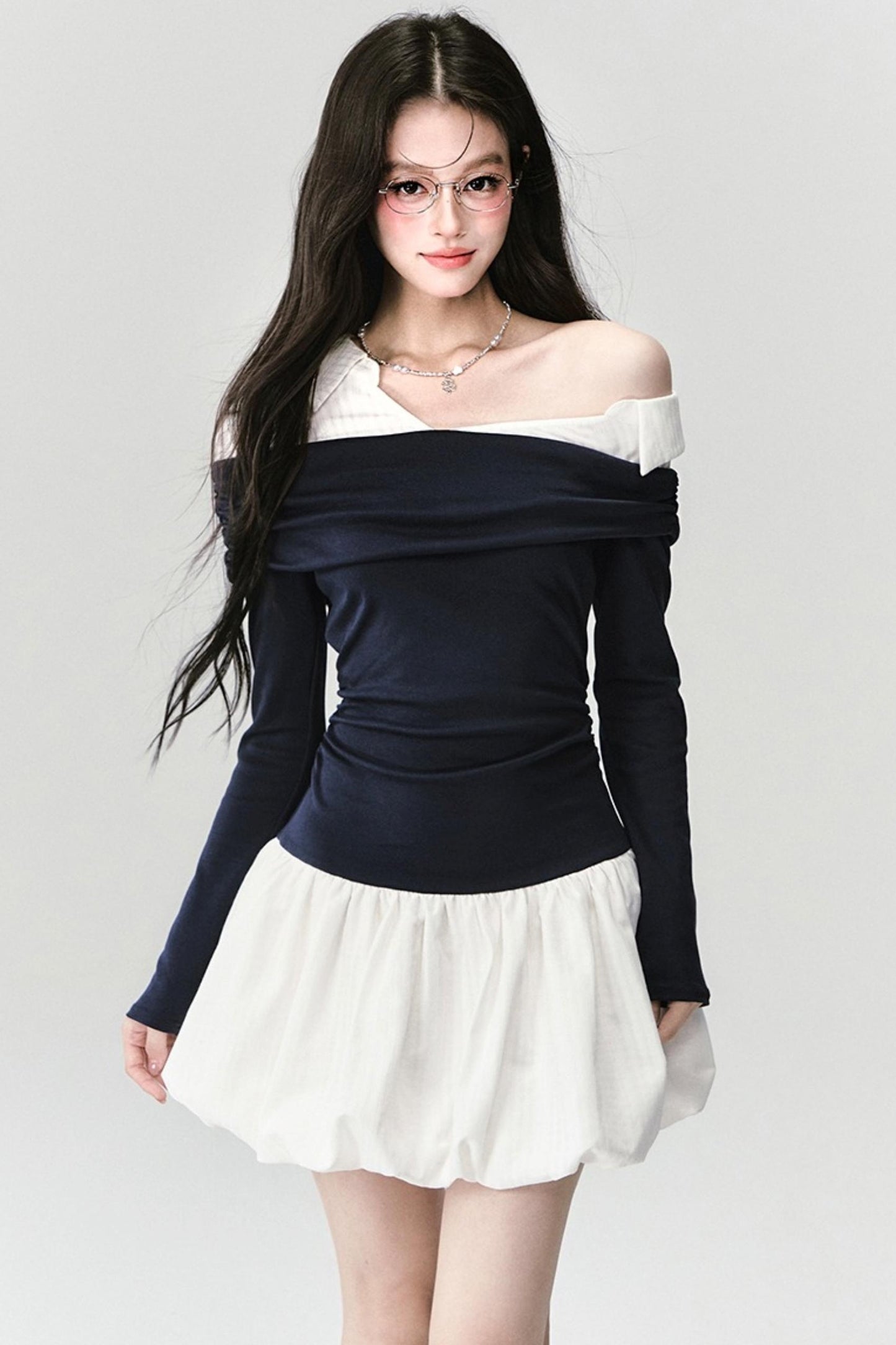 Fragile Flower Bud Puffy Dress