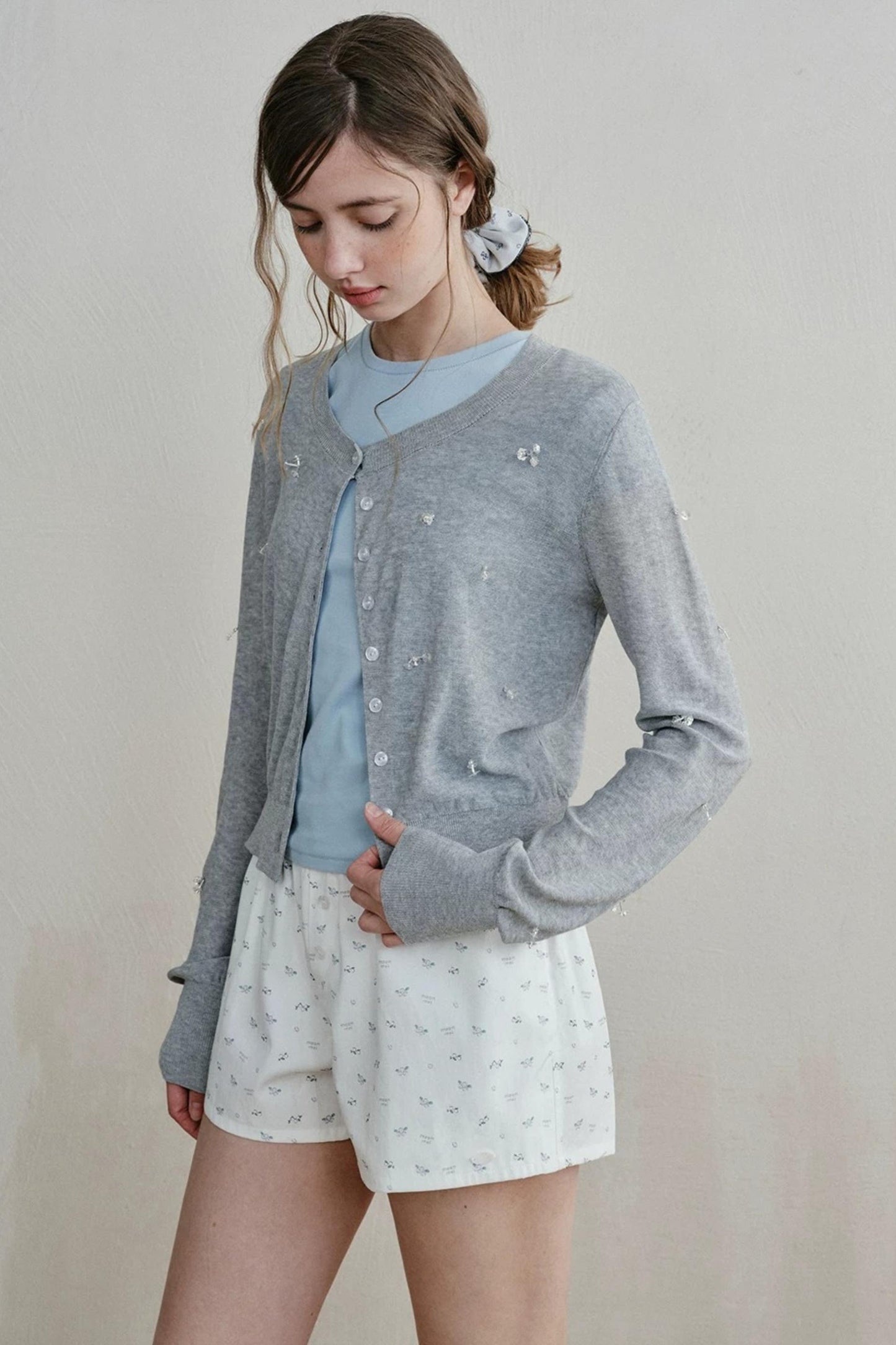 Heartbeat Beaded Knit Cardigan