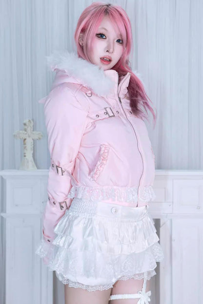 Detachable Hat Punk Jacket