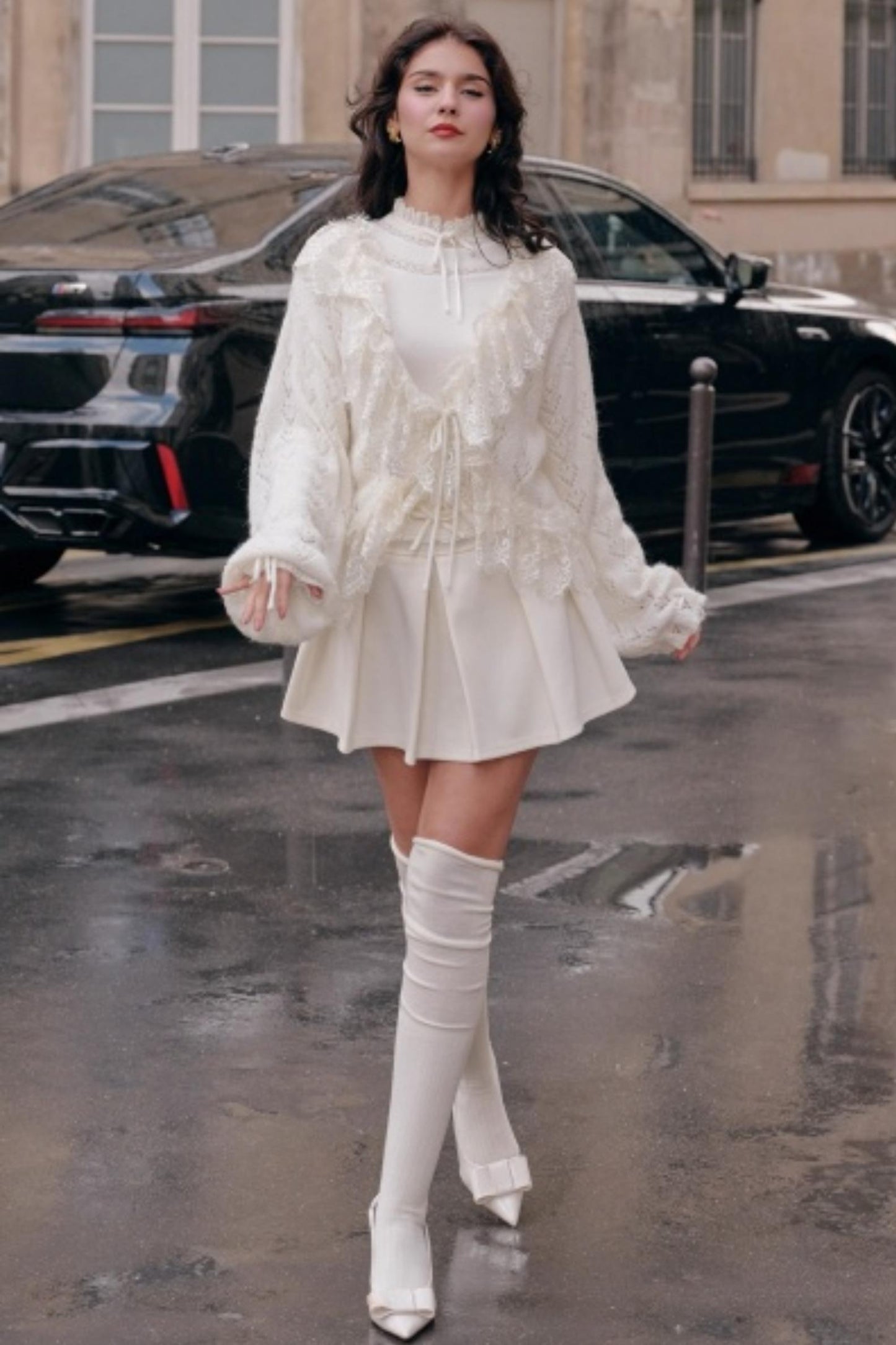 Moonlight Lace Knit Top Set-Up