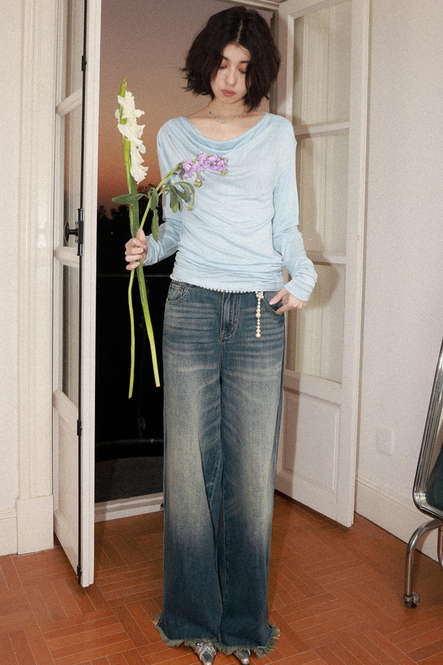 Vintage Whiskered Denim Pants