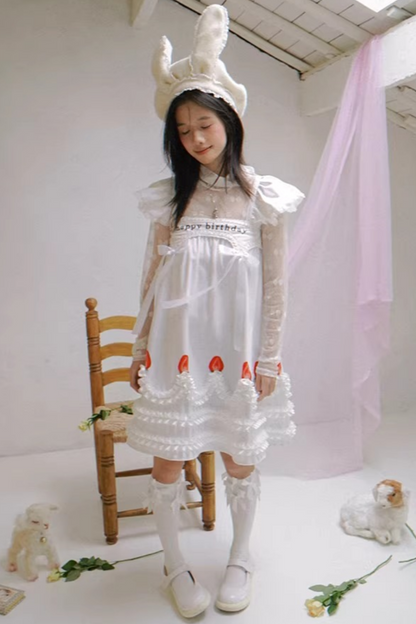 Strawberry Print Skirt Dress