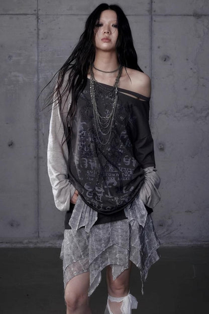 Wasteland Punk One-Shoulder T-Shirt