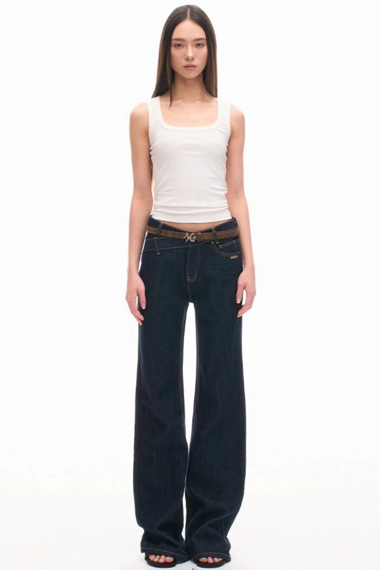 High-Line Logo Leather Belt