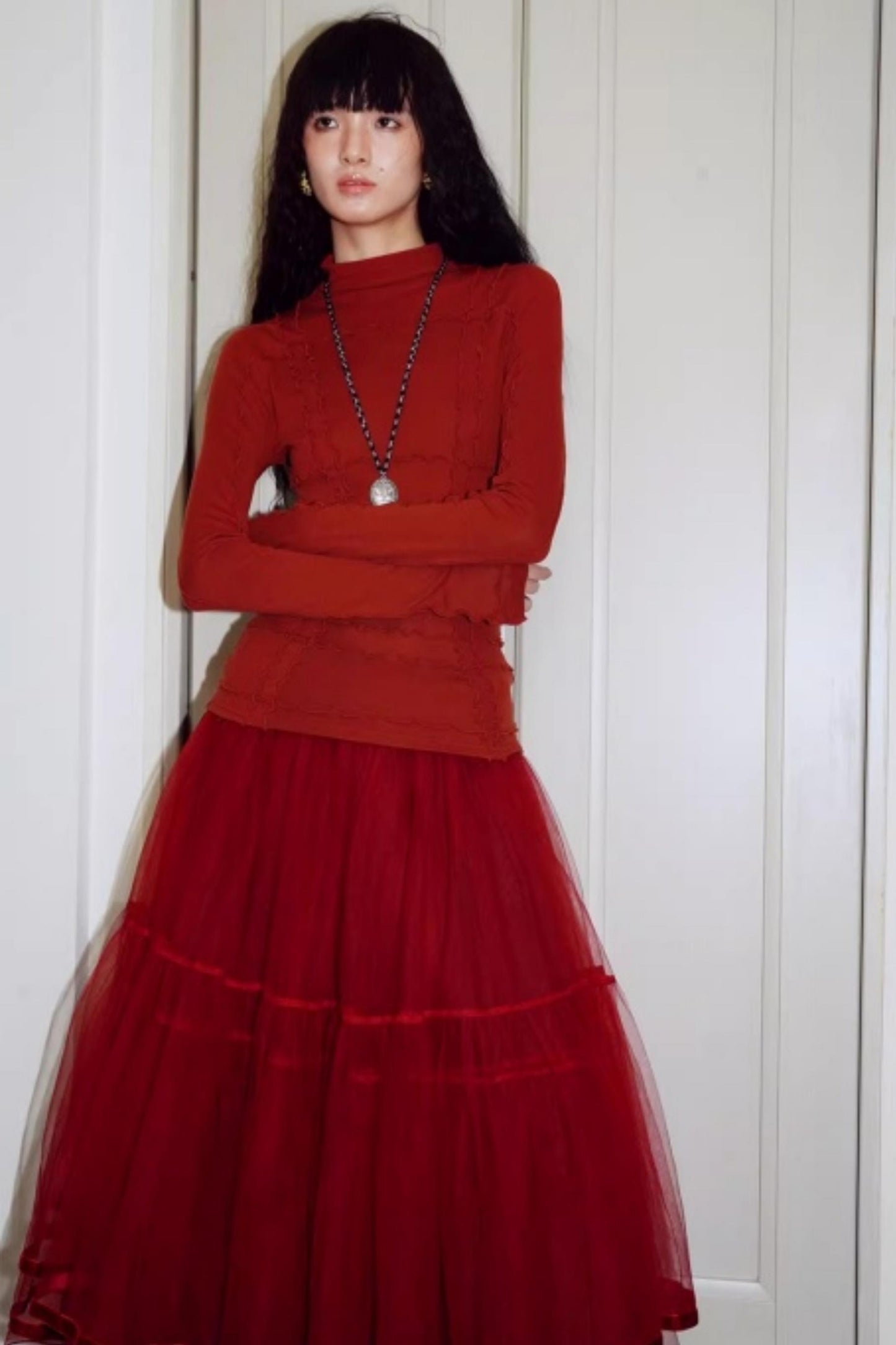 Split Knitted Base Layer Top