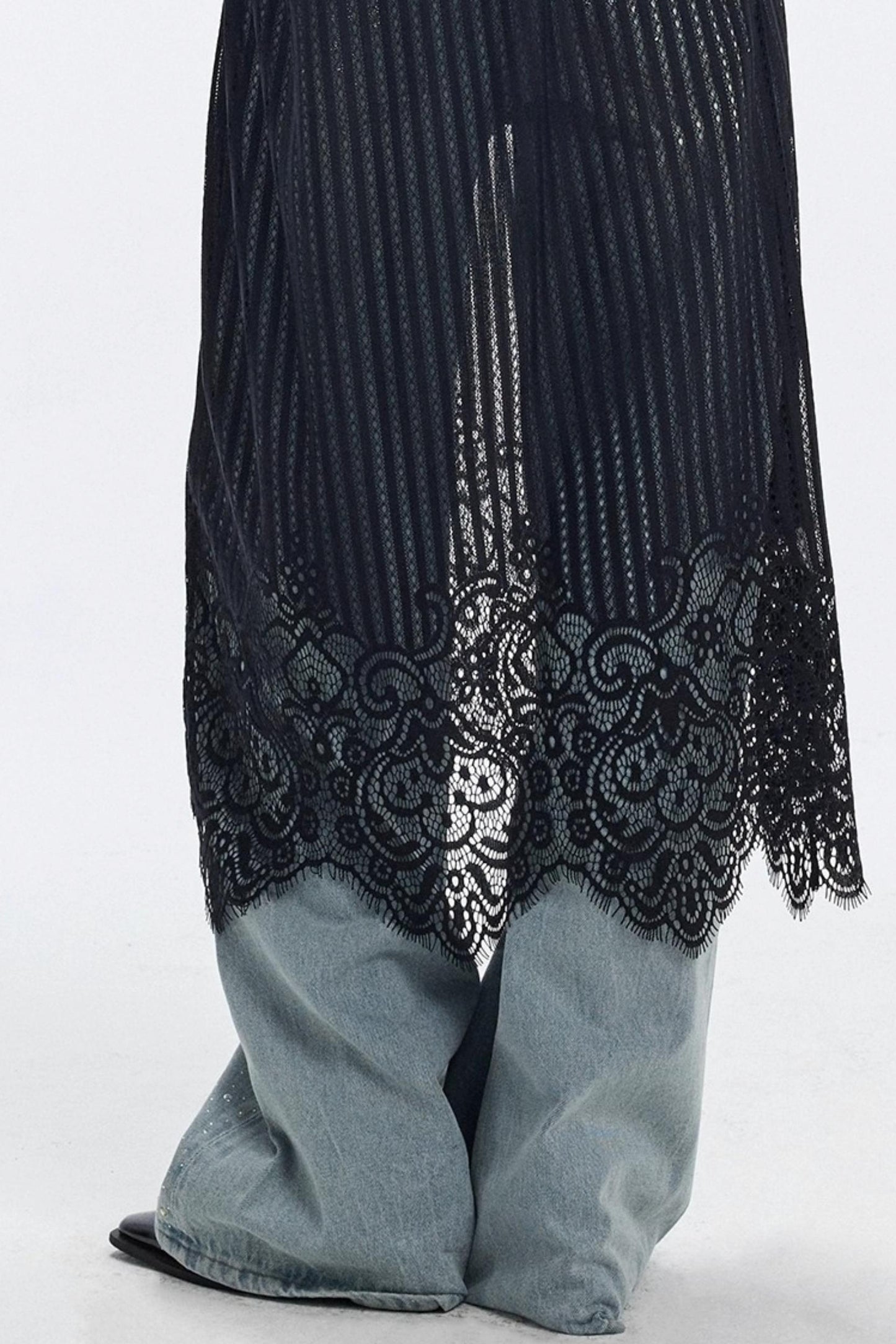 Lace Hem Layered Dress