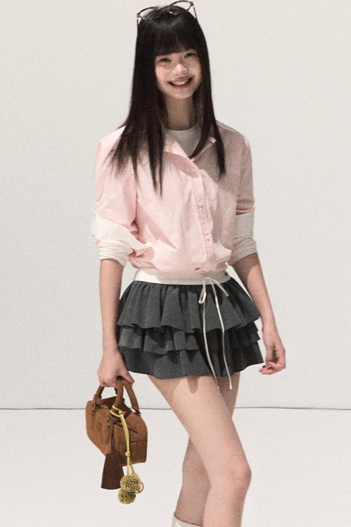 Good Weather Lace Slim Waist Long Sleeve T-Shirt