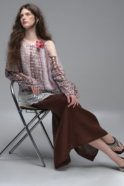 High Saturation Linen Skirt