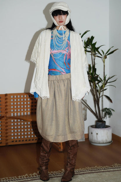 Vintage Paneled Lace Cropped Cardigan Coat