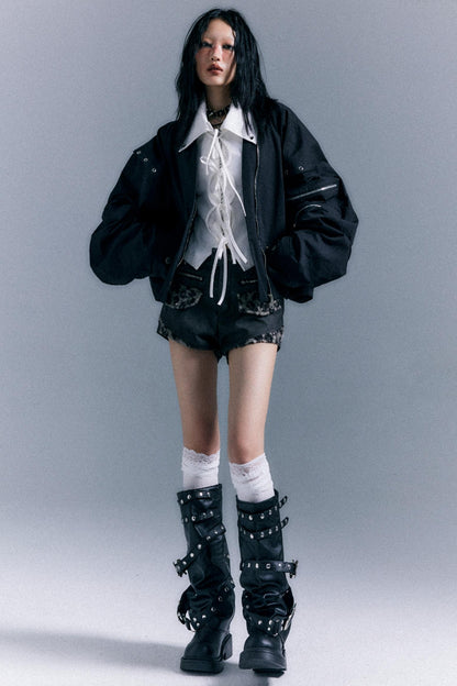 Vintage Oversized Bomber Jacket