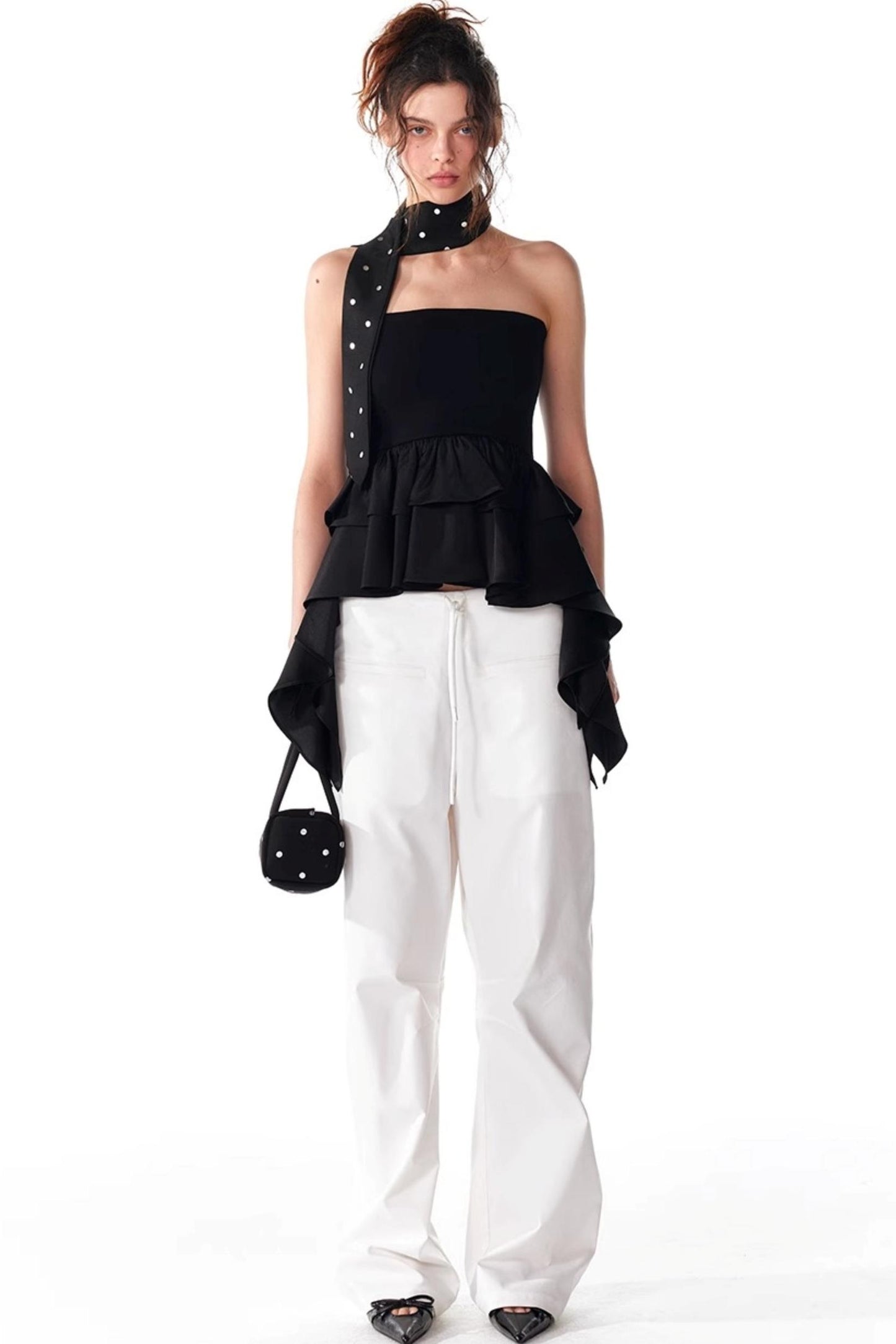 Summer Slim Ruffle Lace Top