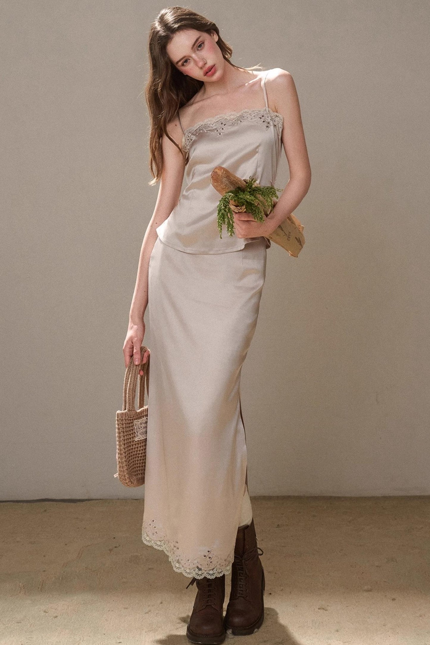 Comfortable Baby Powder Top & Skirt Set-Up