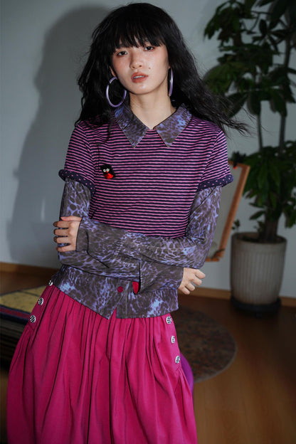 Autumn Leopard Knit Top