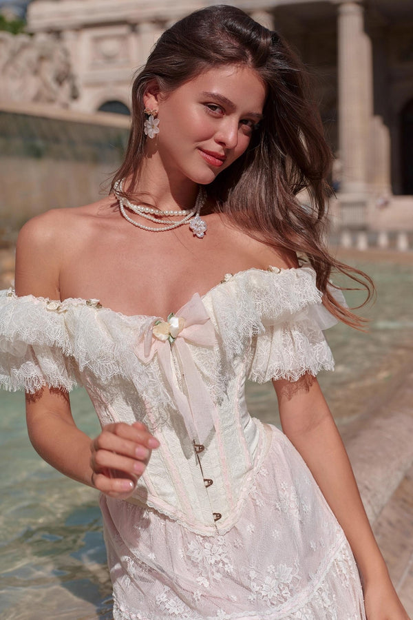 Morning Dew Lace Skirt Set-Up