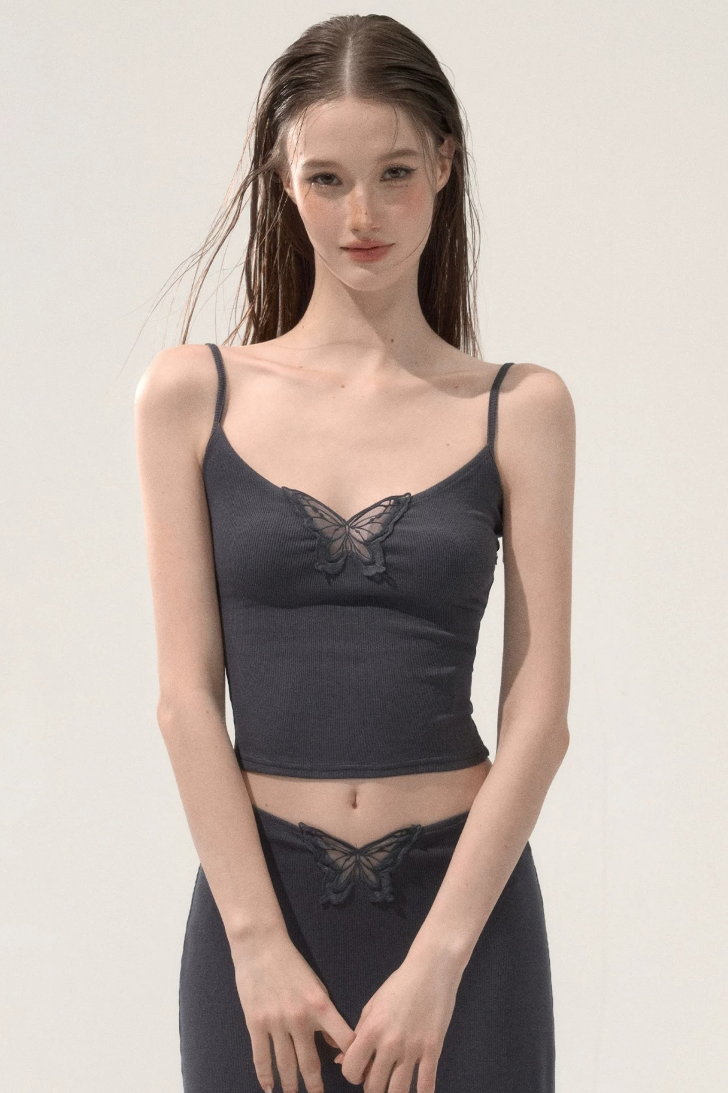 Butterfly Embroidery Camisole