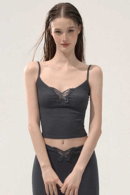Butterfly Embroidery Camisole