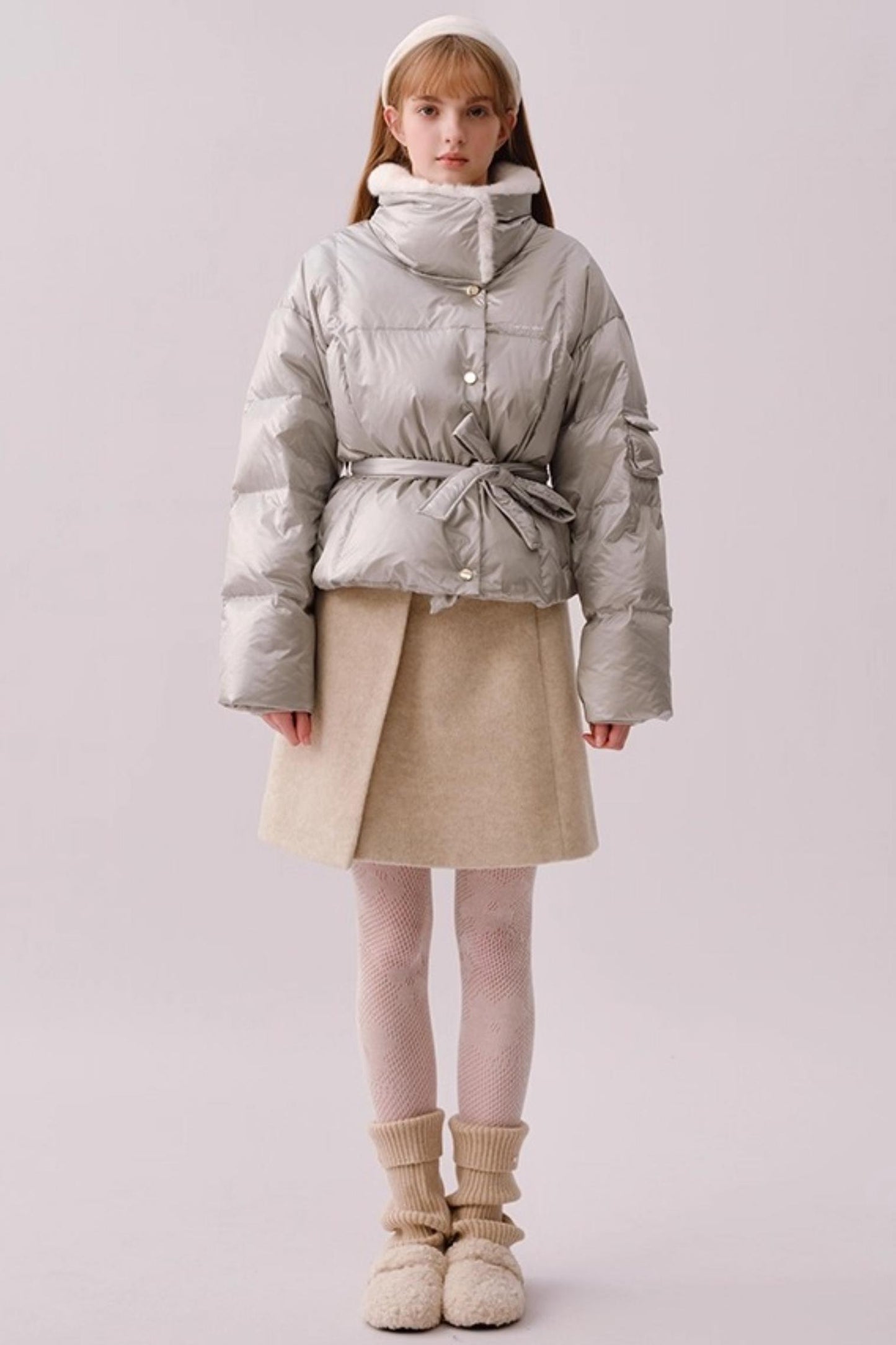 Heavy Wool Diagonal Skirt