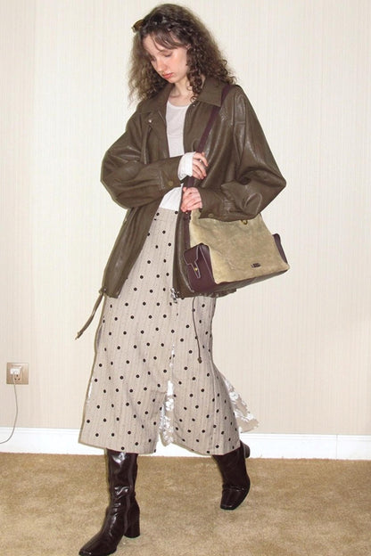 Vintage Matte Coffee Leather Jacket