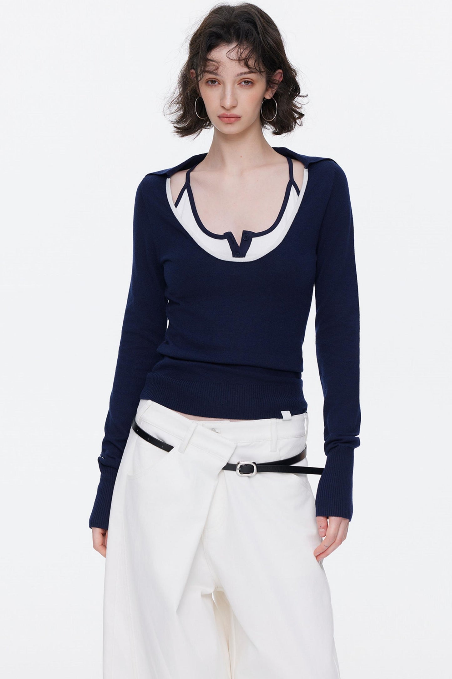 Asymmetrische Taillenjeans
