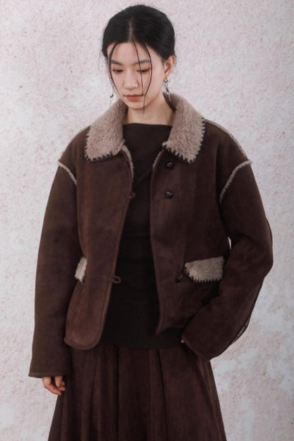 Brown Berry Plush Jacket
