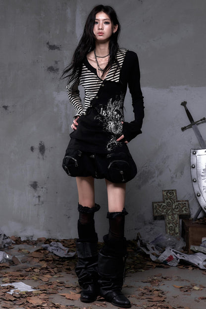 Vintage Striped Knitted Top