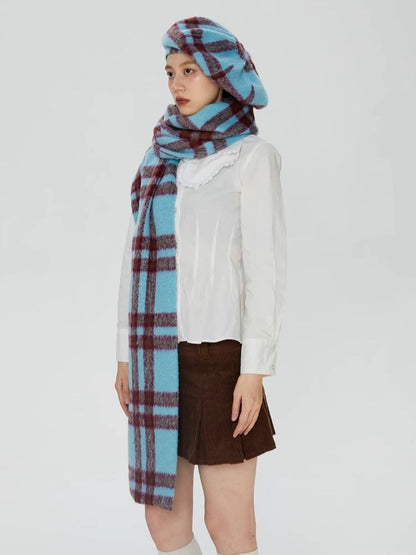 Oversized Tweed Styling Thick Scarf